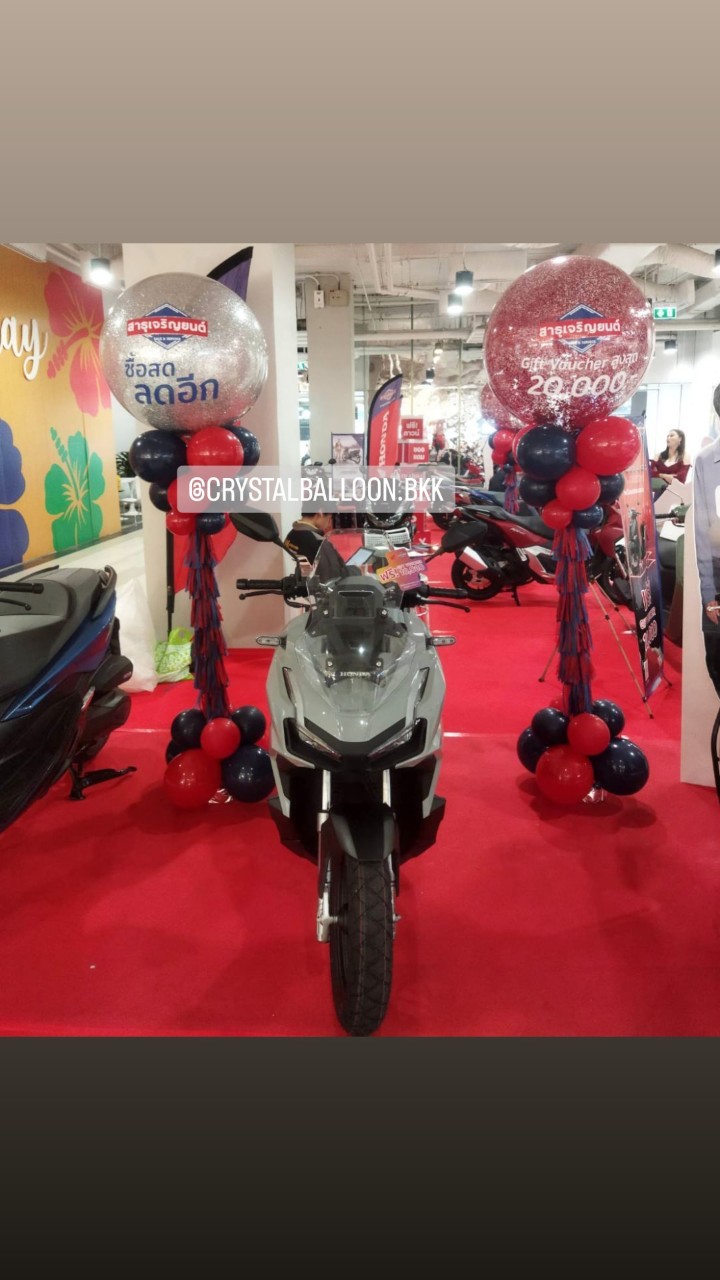 เสาลูกโป่ง เปิดงาน Bubble ขนาด 36" กลิตเตอร์สีเเดง 1 เสา,กลิตเตอร์สีเงิน 1 เสา พร้อมตกแต่ง สามารถเปลี่ยนสีลูกโป่ง/เปลี่ยนข้อความได้