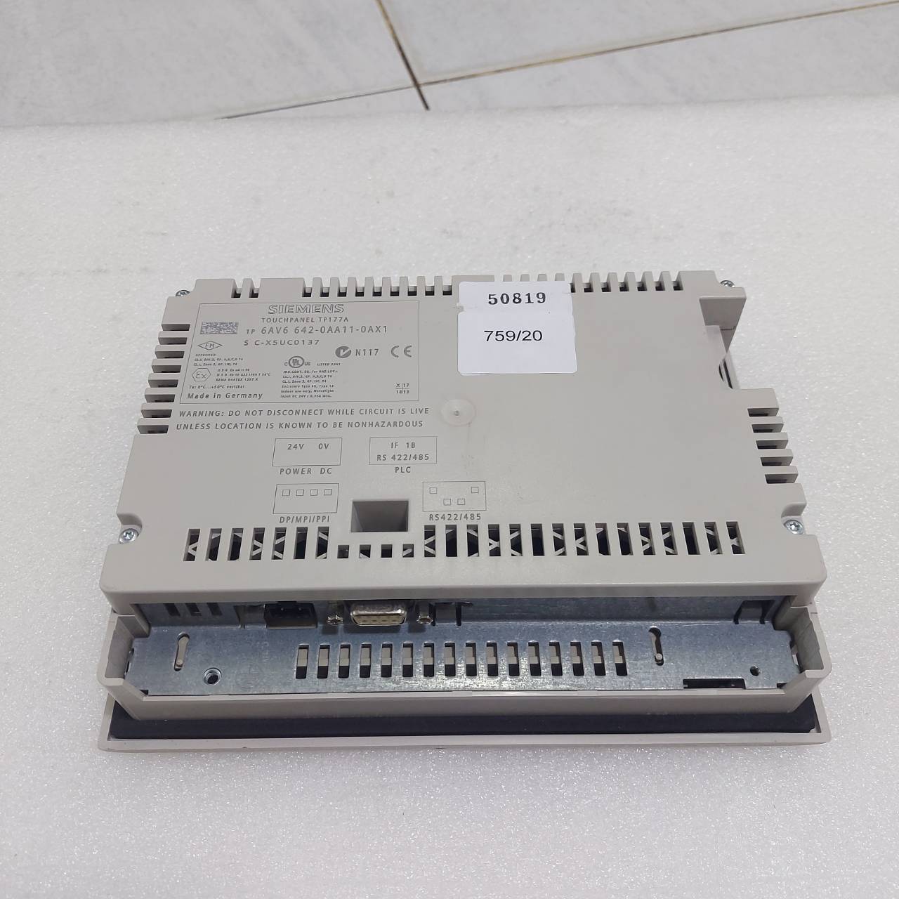 HMI " SIEMENS " รุ่น 6AV6 642-0AA11-0AX1 TP177A