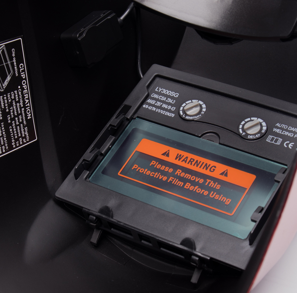 หน้ากากปรับแสงอัตโนมัติ สีแดง POLO โปโล รุ่น RY-300X Pn.Y300SG RED ##