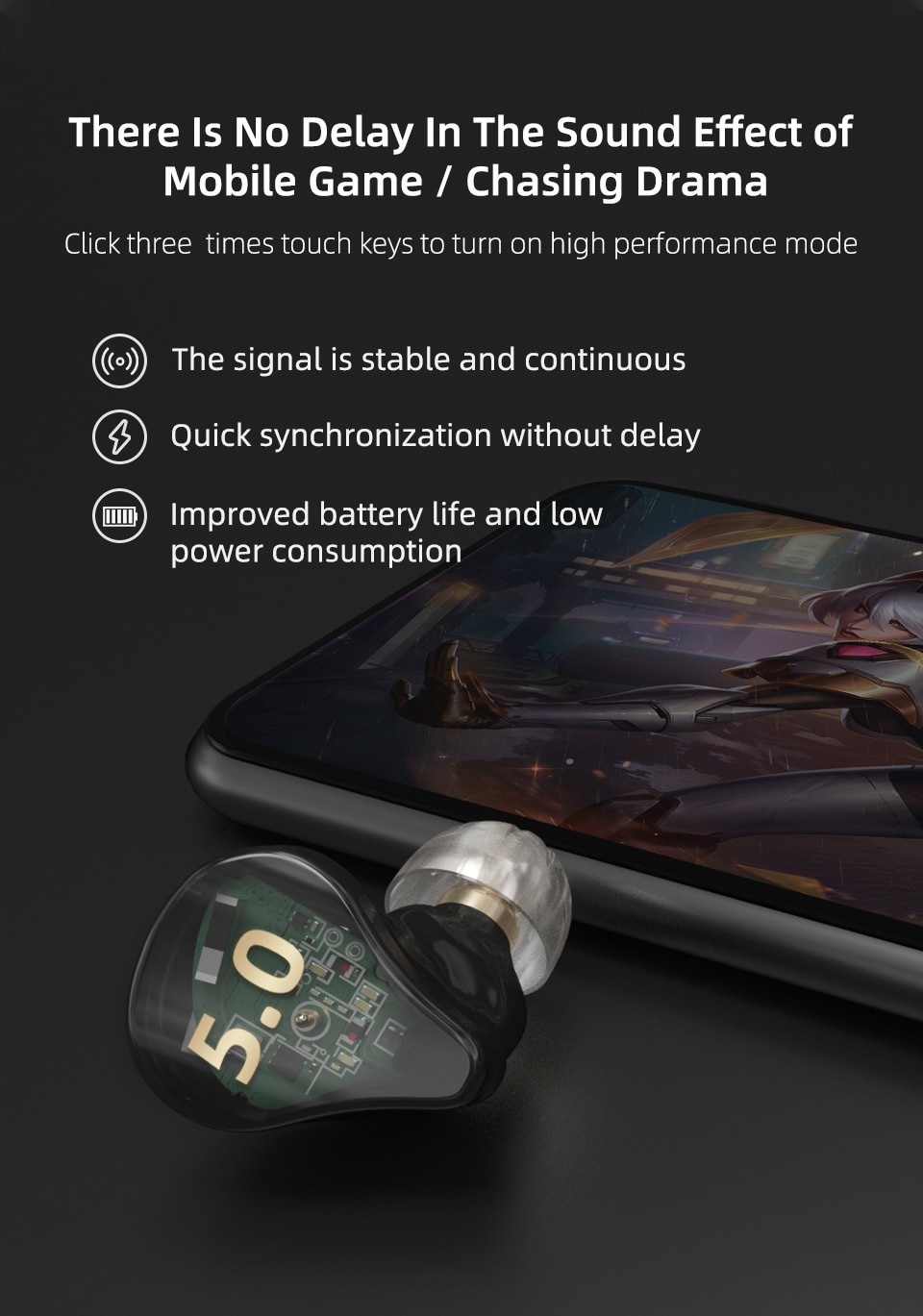 ขาย KZ SA08 หูฟัง True Wireless 4 ไดร์เวอร์ (4BA) ประกันศูนย์ไทย