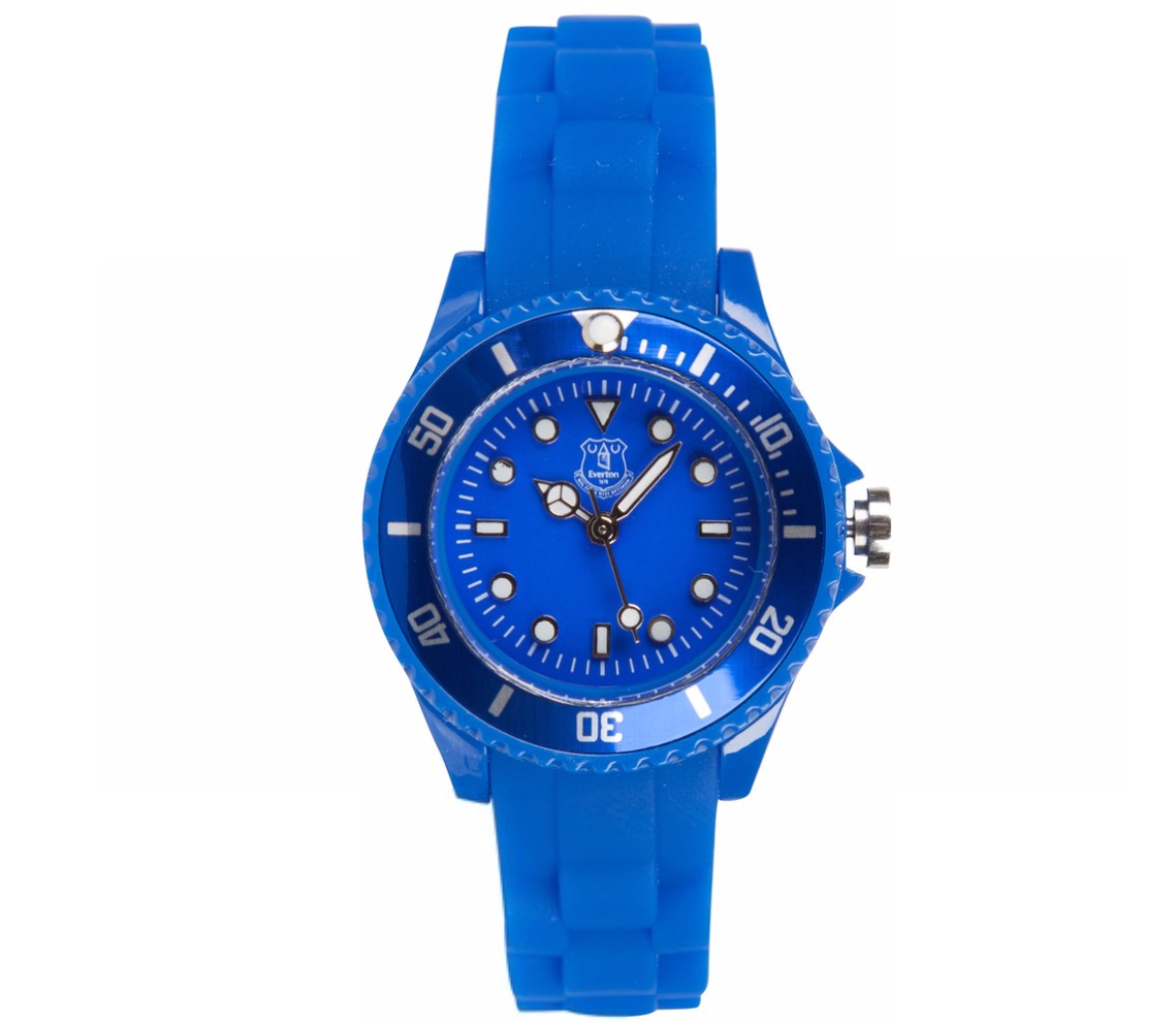 นาฬิกาข้อมือเอฟเวอร์ตั้นสำหรับผู้ชาย อนาล็อกสายซิลิโคน ของแท้ Everton Silicone Strap Watch