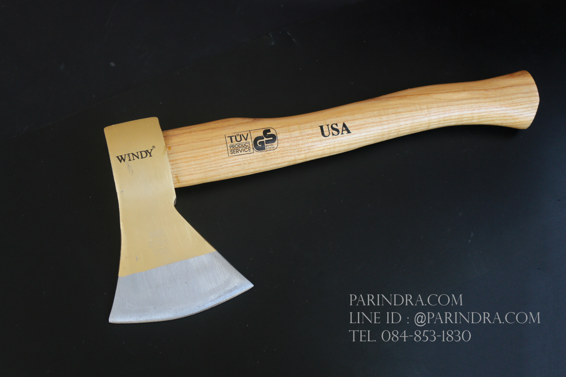 ขวาน Windy ขนาดใบ 600 กรัม น้ำหนักดี ทนทาน ด้ามไม้ จับกระชับมือ