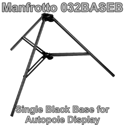 ขาตั้งสามขา Manfrotto 032BASEB ใช้ในกรณี เสายันไม่ถึง เพดาน ห้องประชุมที่มีเพดานห้องสูง Single Black Base for Autopole Display ประกันศูนย์ 5 ปี