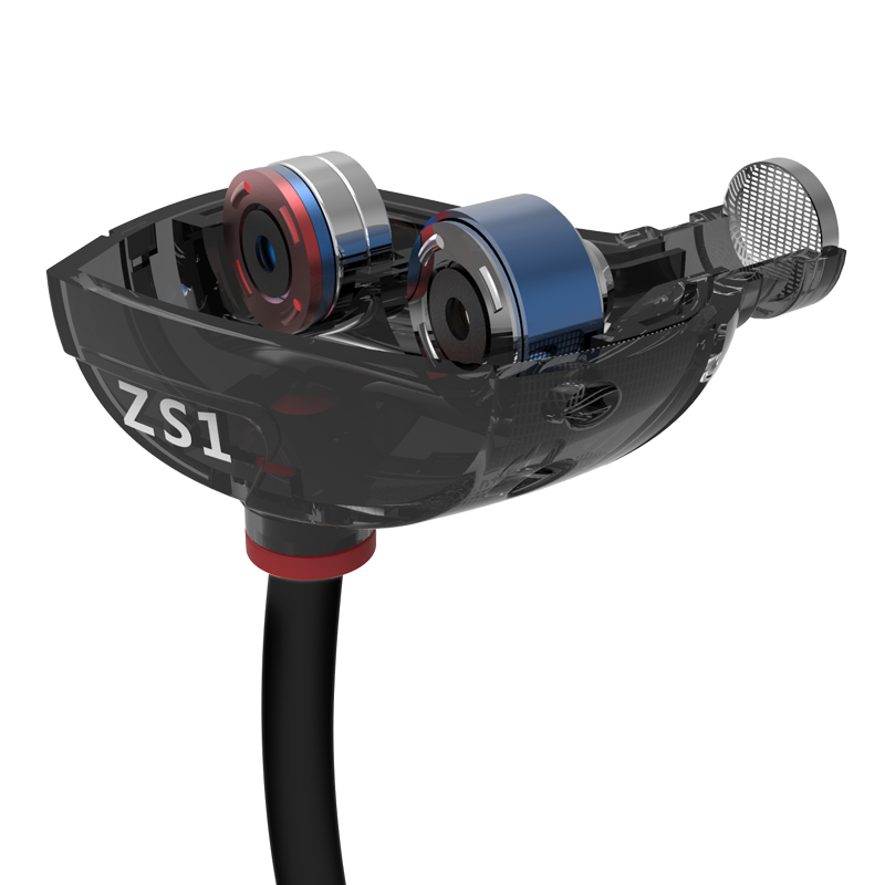 ขาย KZ ZS1 หูฟัง 2 ไดร์เวอร์ระดับ Hi-Fi พร้อมสาย 108 coreแบบ LC-OFC