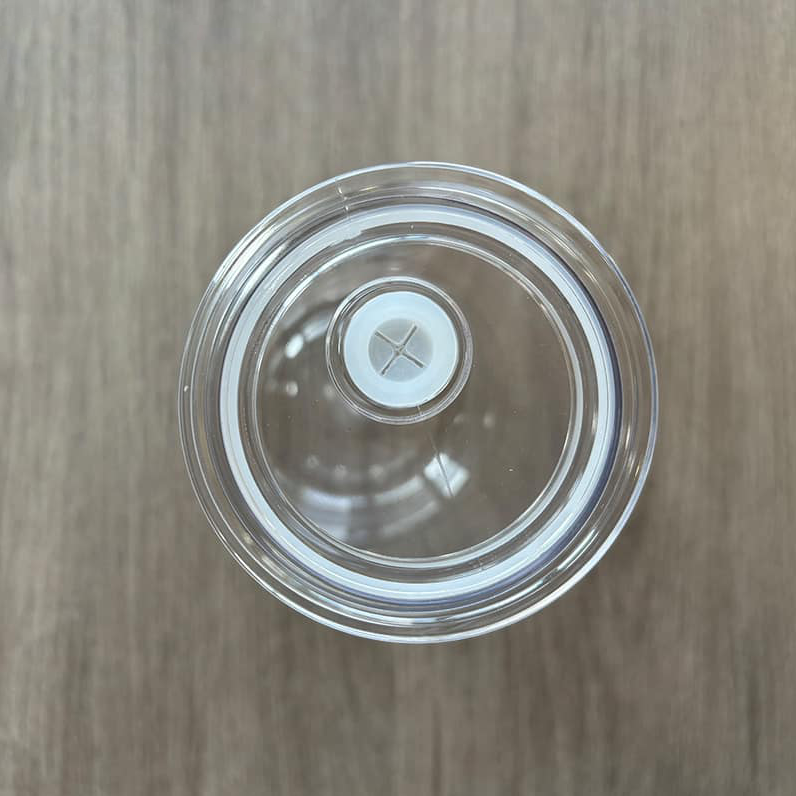 แก้วพลาสติกใสพร้อมหลอดและฝา 475 ml