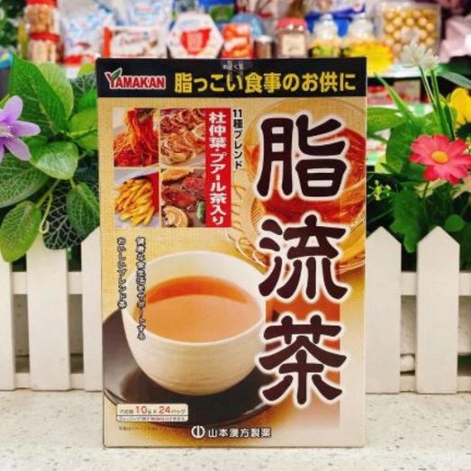 ชาสำหรับคนชอบทานของมัน อาหารมัน Yamakan Fat Flow Tea จากญี่ปุ่น 1 กล่องบรรจุ 24 ซอง