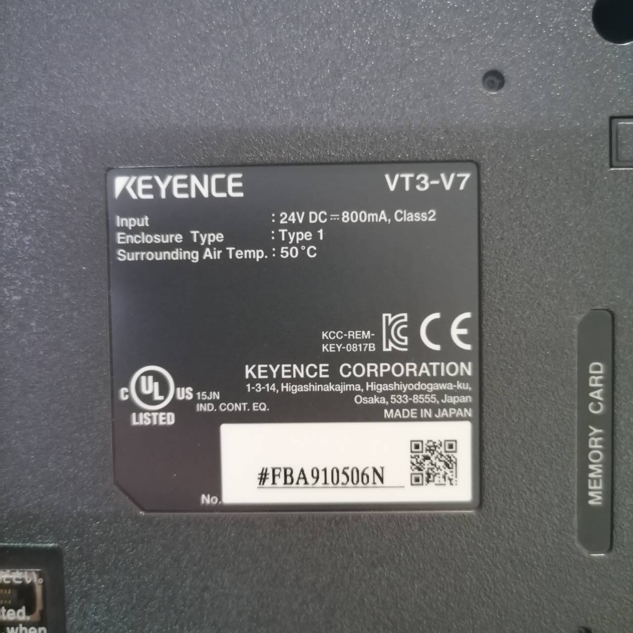 VT3-V7 HMI " KEYENCE "