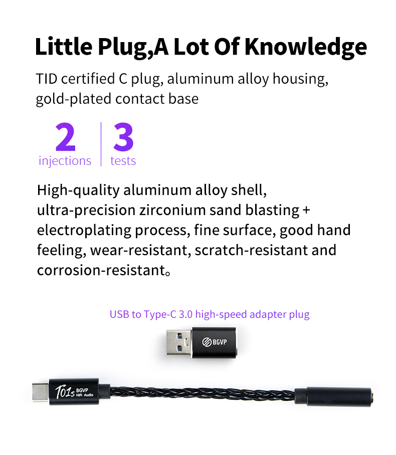 ขาย BGVP T01S DAC หางหนูระดับเทพ รองรับ Hi-Res, PCM 32Bit/384kHz