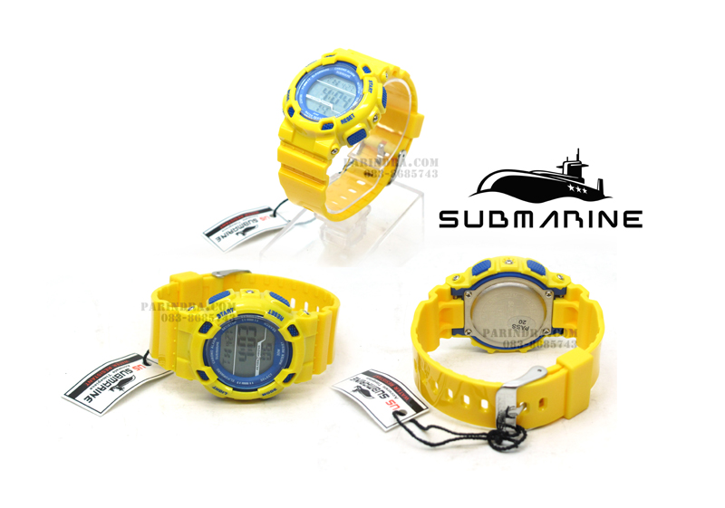 นาฬิกา US submarine รุ่น TP1282L สำหรับเด็กหรือผู้หญิงทั่วไป สีเหลืองตัดน้ำเงิน นสดใสน่ารัก