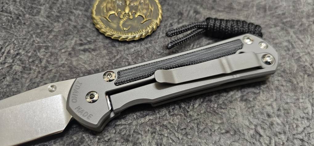 Chris Reeve Small Sebenza 31 lnlay LH Drop Point Black Canvas Glass Blasted Micarta CPM Magnacut(มือซ้าย)