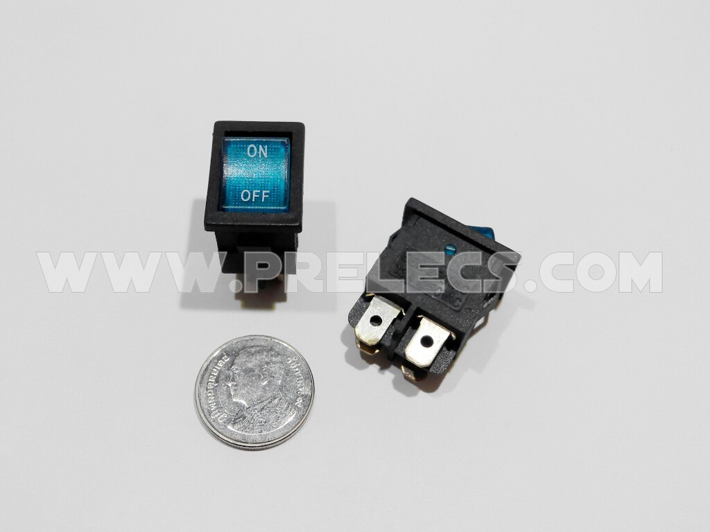 Rocker Switch เล็ก 4ขา มีไฟ 220V