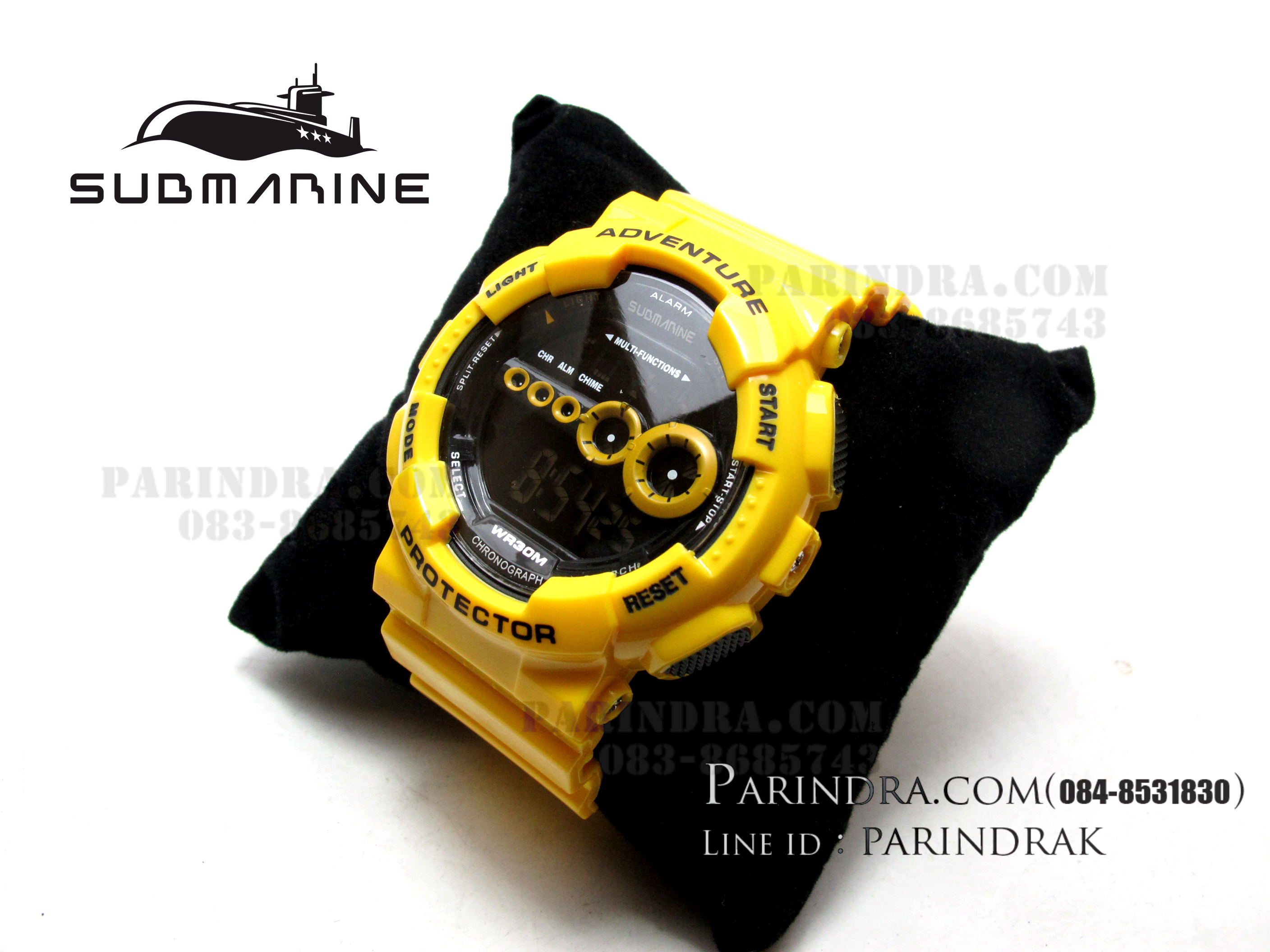 นาฬิกา US submarine รุ่น TP1282M สีเหลือง-พื้นหลังดำ
