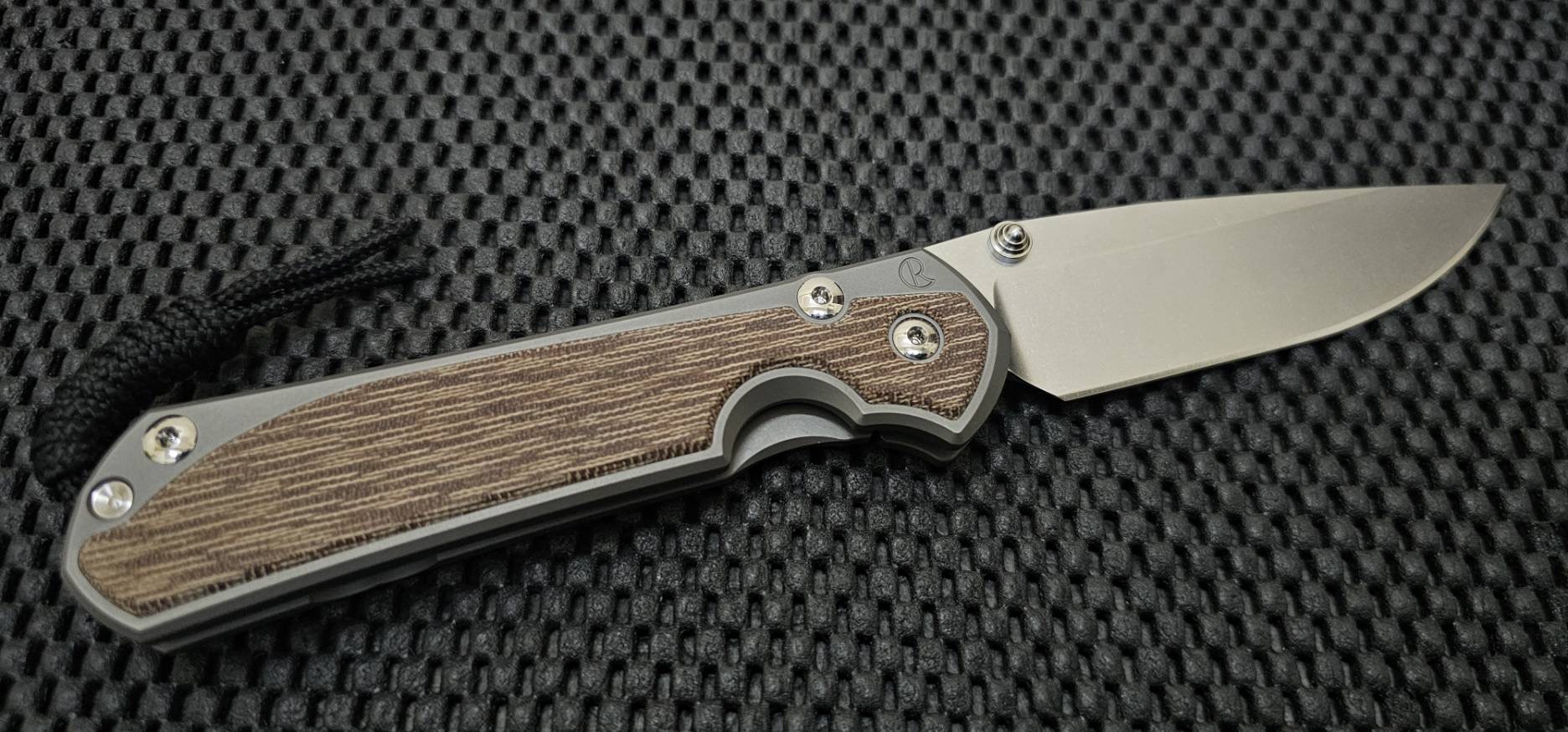 Chris Reeve Large Sebenza 31 Left Hand Natural Micarta Glass Blasted(มือซ้าย)
