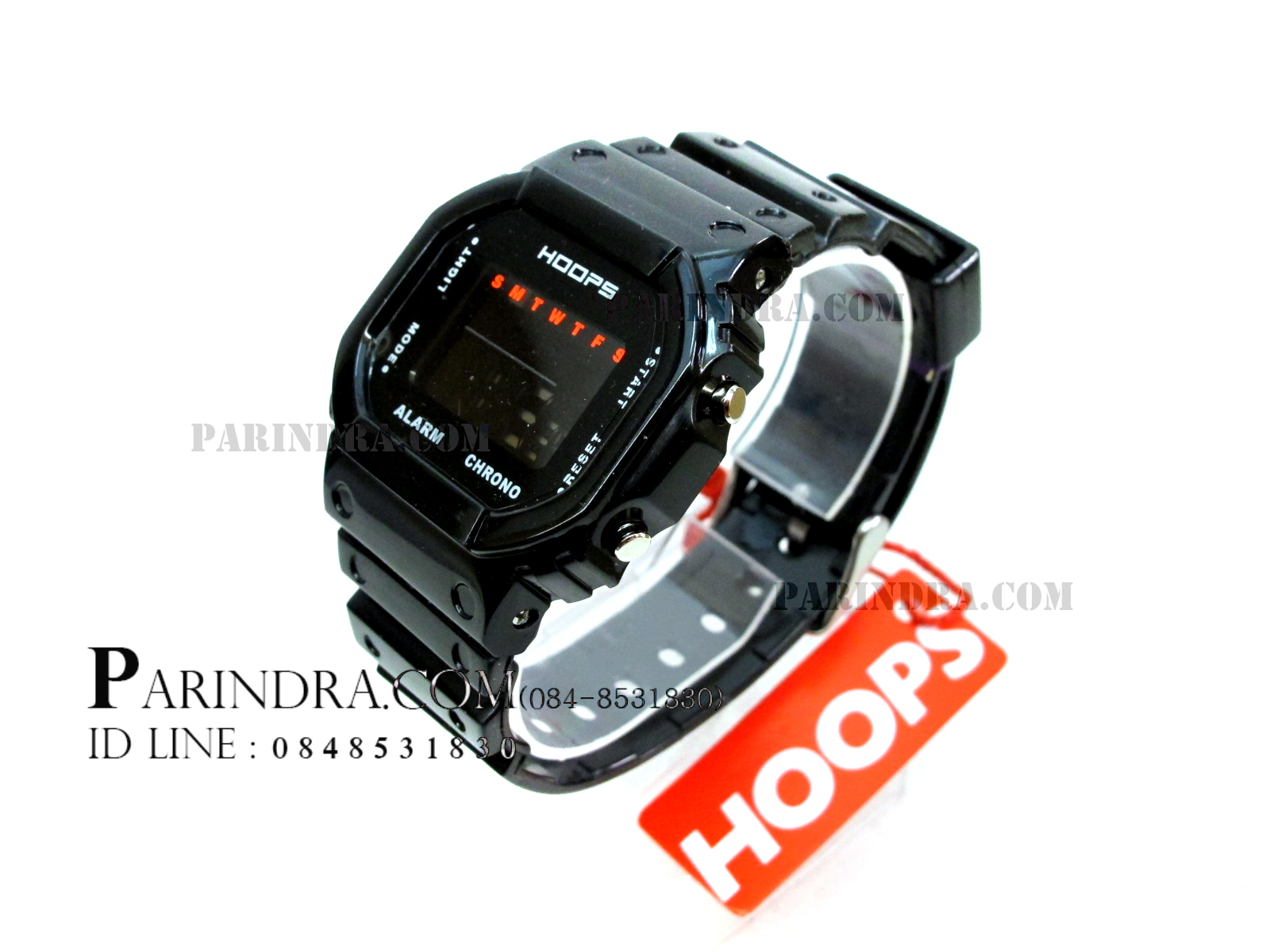 นาฬิกา Hoops ระบบดิจิตอล สีดำทึบ