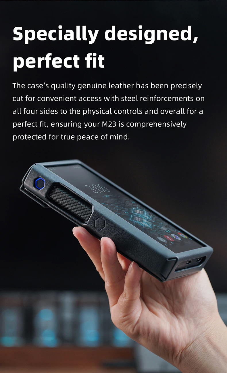 เคสหนัง Fiio SK-M23เคสหนังสำหรับ M23 ให้การป้องกันที่ยอดเยี่ยม ทนทาน เฉพาะเคส [-เคส-]