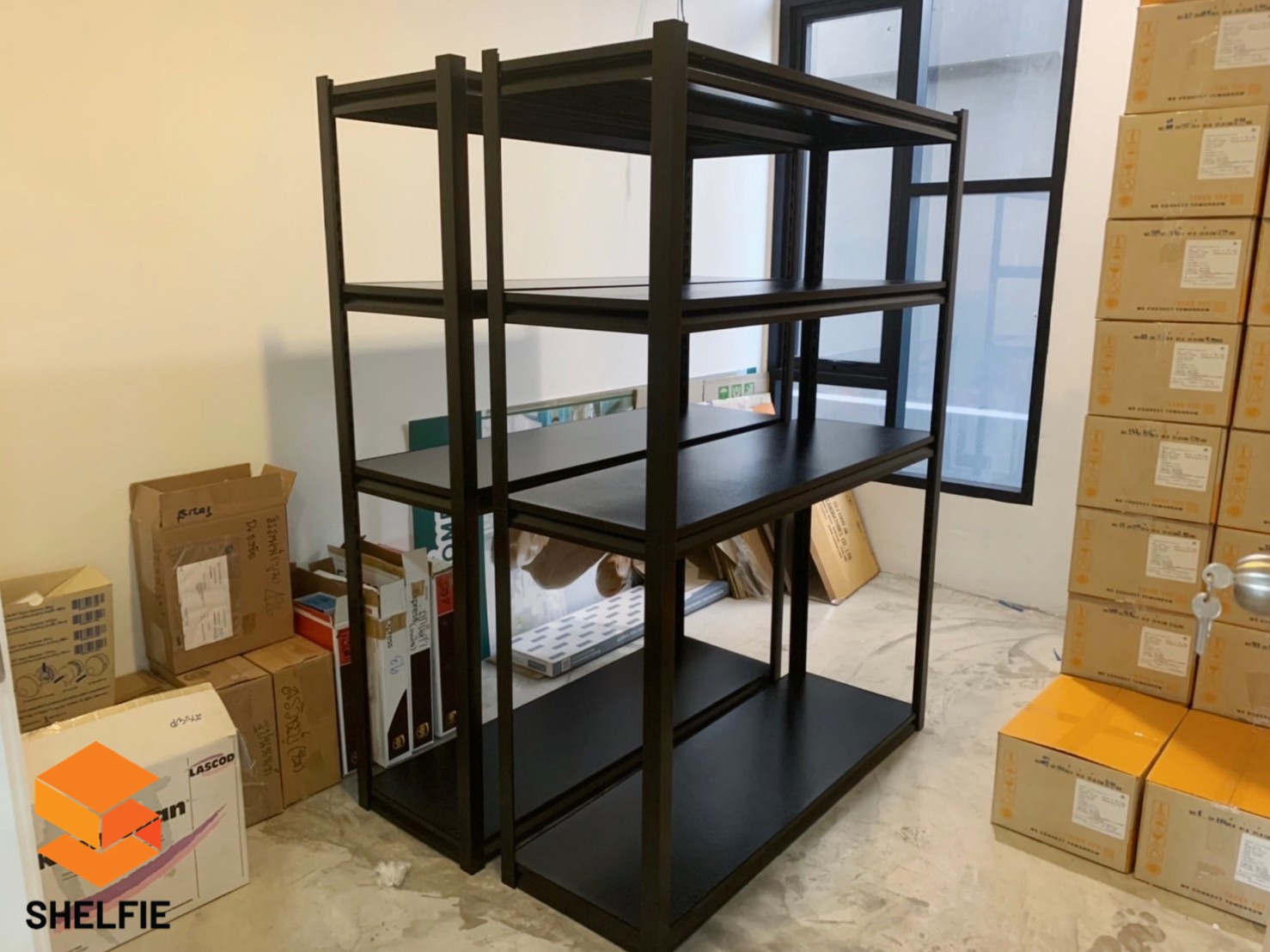 ชั้นเหล็ก 4 ชั้น : ขนาด ส160 x ก120 x ล40 ซม.