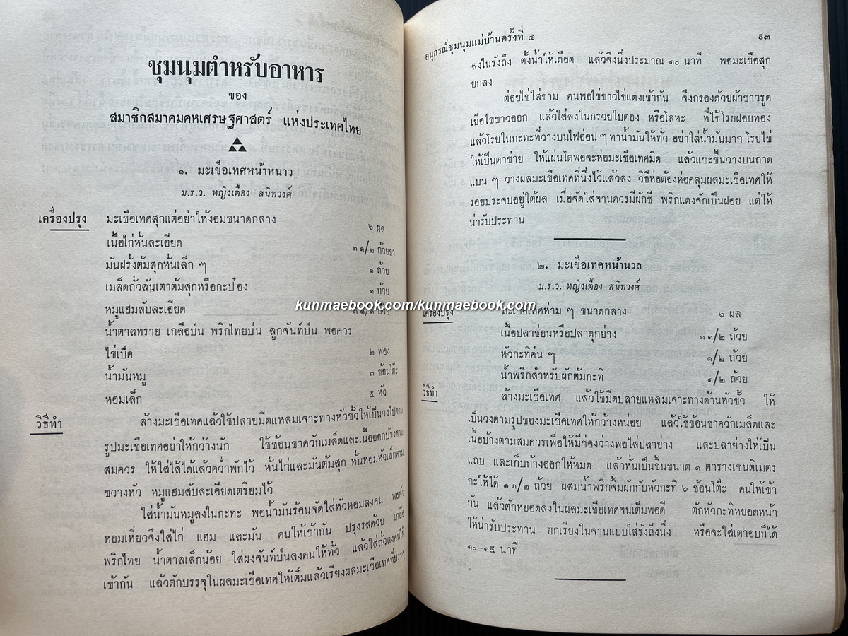 อนุสรณ์งานชุมนุมแม่บ้าน พ.ศ.2504 *มีตำราอาหาร