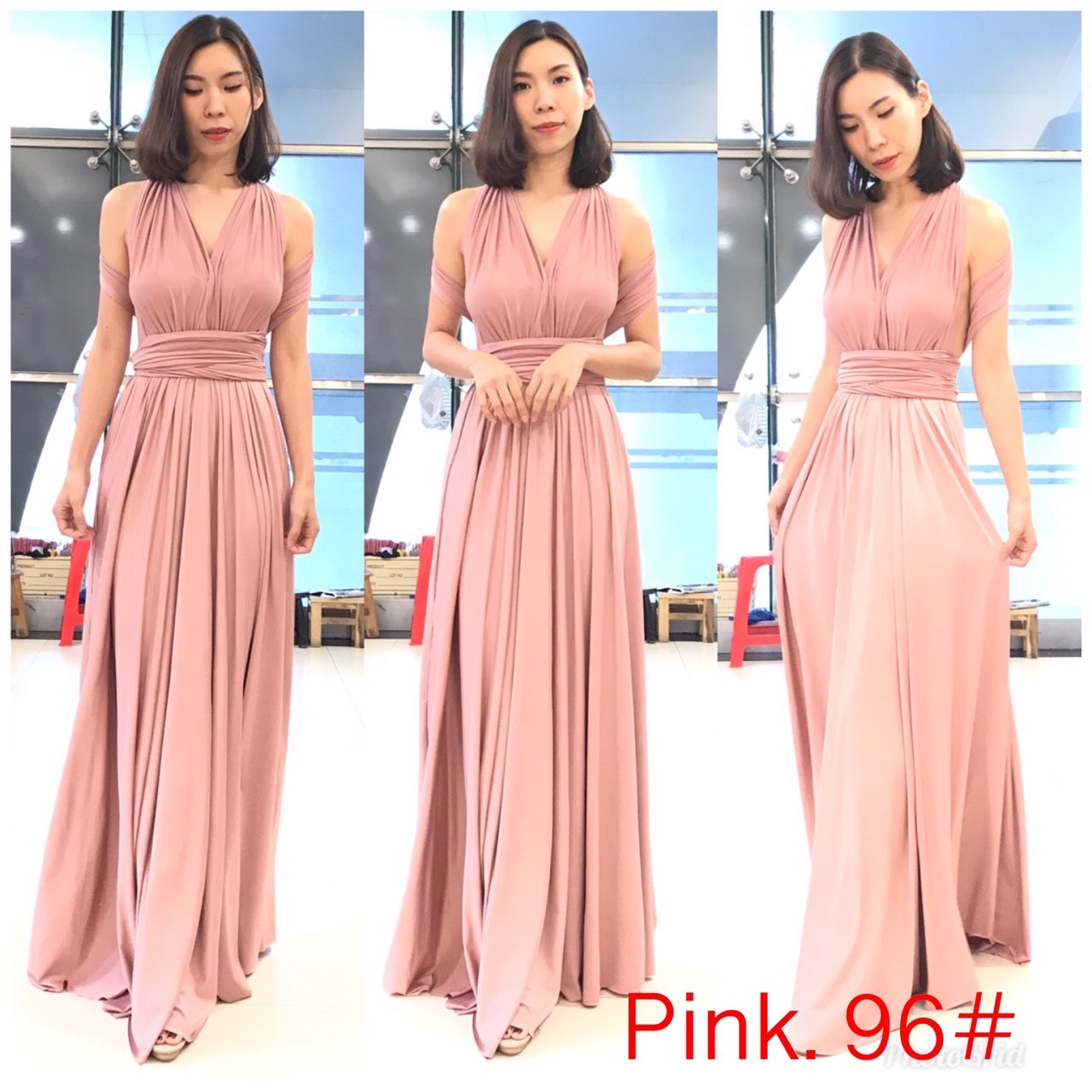 ชุดเพื่อนเจ้าสาว สีชมพู อินฟินิตี้ Pink.96#