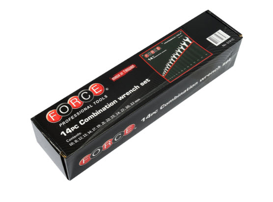 ชุดประแจแหวนข้างปากตาย (14ชิ้น) ฟอร์ซ (FORCE) [หน่วย mm.] Pn.5141C