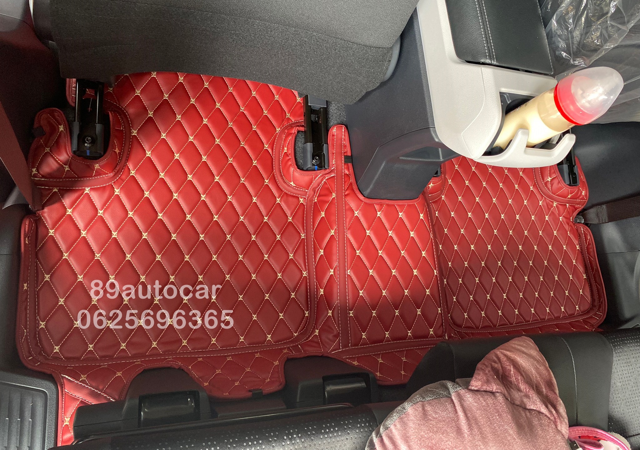 พรมปูพื้นรถยนต์ Toyota Veloz 2022 ปูพรม6D สีแดงไวน์ เต็มคัน