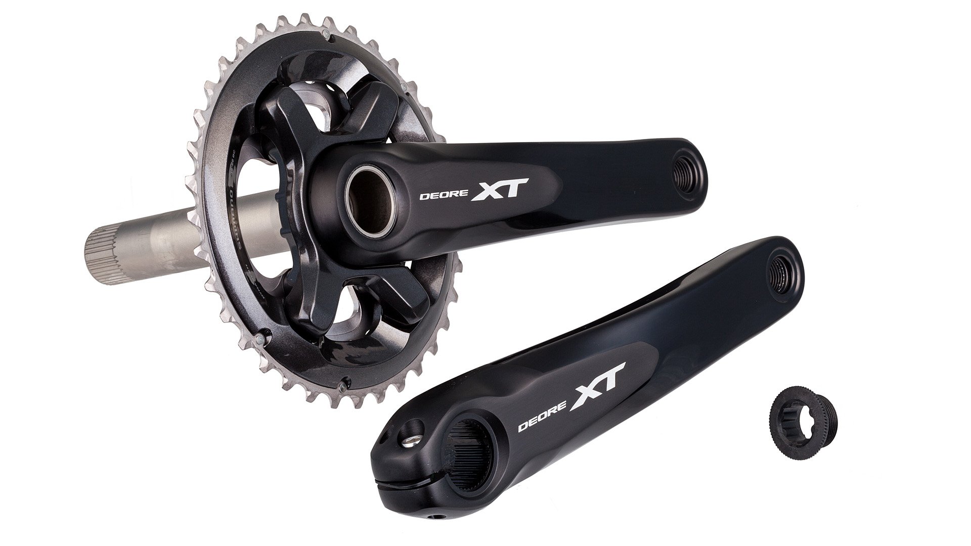 จาน XT, FC-M8000-2, 2 ชั้น, 11-SPD, 38X28T, 175MM, 170MM, ไม่มีกะโหลก, มีกล่อง