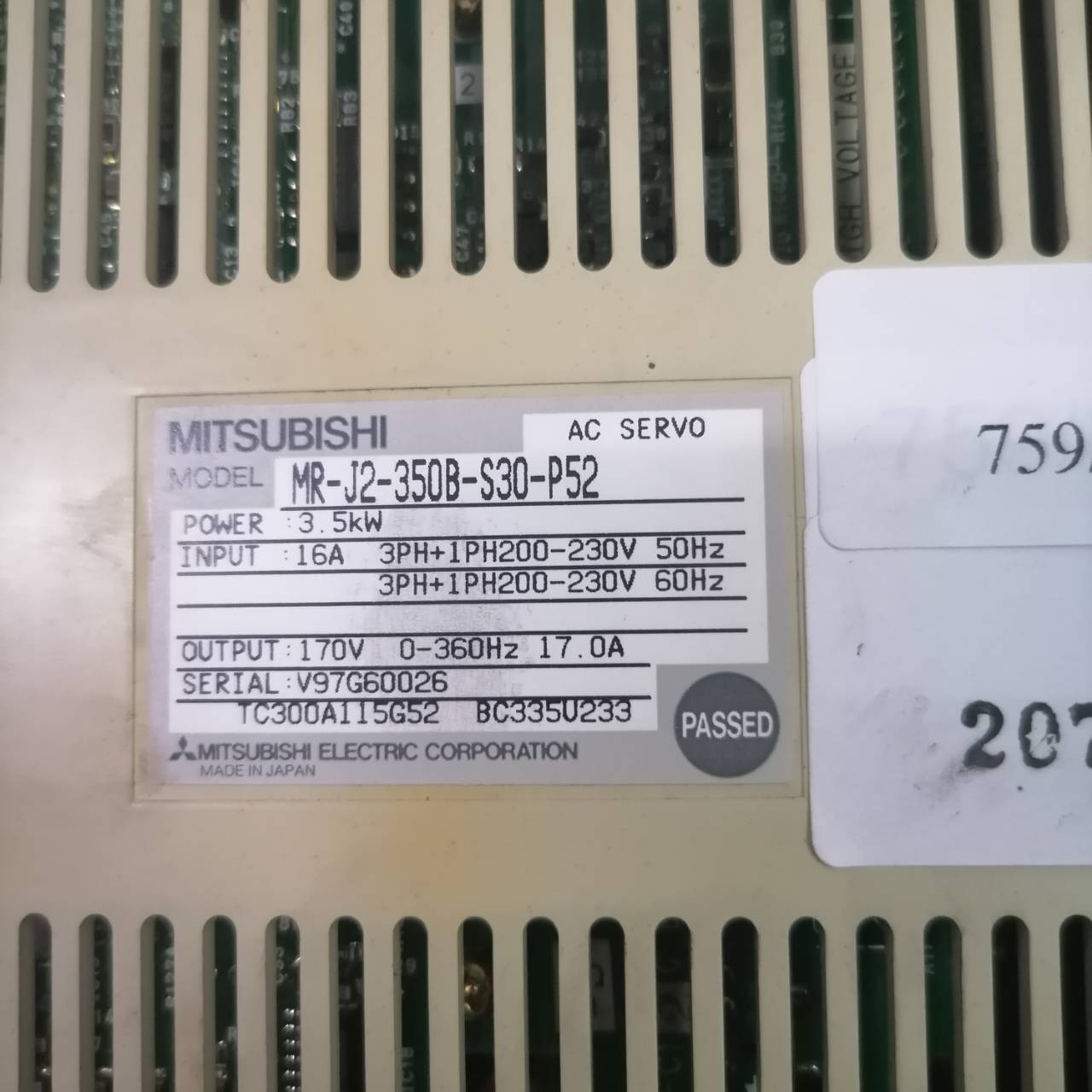 MR-J2-350B-S30-P52 SERVO DRIVE “ MITSUBISHI ”