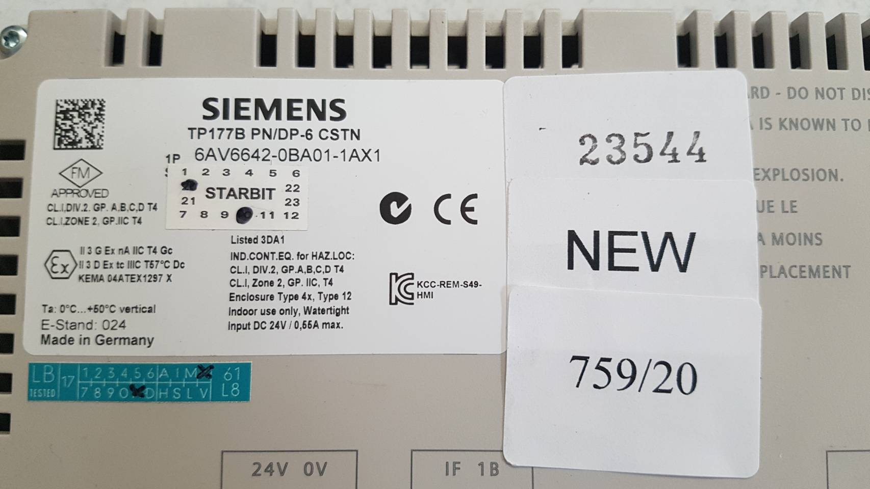 6AV6 642-0BA01-1AX1 HMI " SIEMENS "