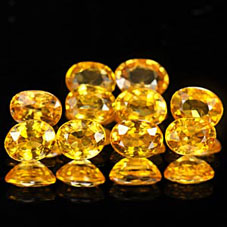 ซองเจียสีเหลือง ( Yellow Songea ) 2.28 กะรัต 10 ชิ้น