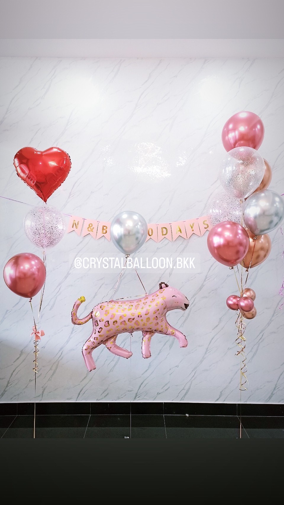 ลูกโป่ง Welcome Baby ช่อลูกโป่ง 7 ลูก 1 ช่อ พร้อม ป้ายธง 10 ตัวอักษร พร้อมตกแต่ง ฟอยล์เสือใหญ่ 1 ชิ้น,ช่อลูกโป่งฟอยล์หัวใจ 18" 1 ช่อ,ลูกโป่งใส ใส่กลิตเตอร์ สามารถเปลี่ยนสีลูกโป่ง/เปลี่ยนข้อความ/เปลี่ยนสี-ป้ายธง/เปลี่ยนฟอยล์ตกแต่งได้