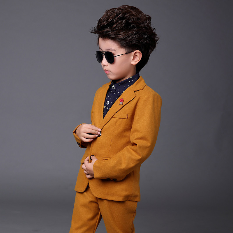 Pre-order ชุดสูทเด็กชาย สีน้ำตาลทอง