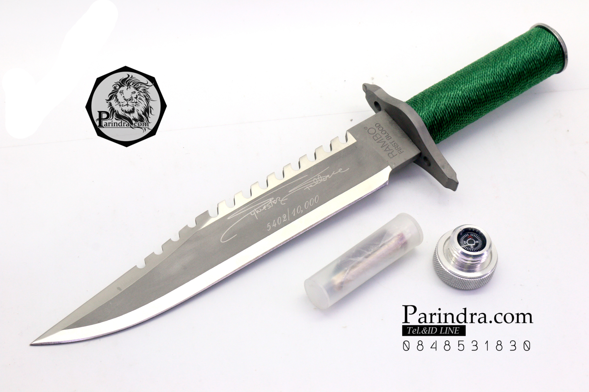 มีดเดินป่าใบตาย RAMBO FIRST BLOOD Sylvester Stallone Signature Edition สุดโหด OEM