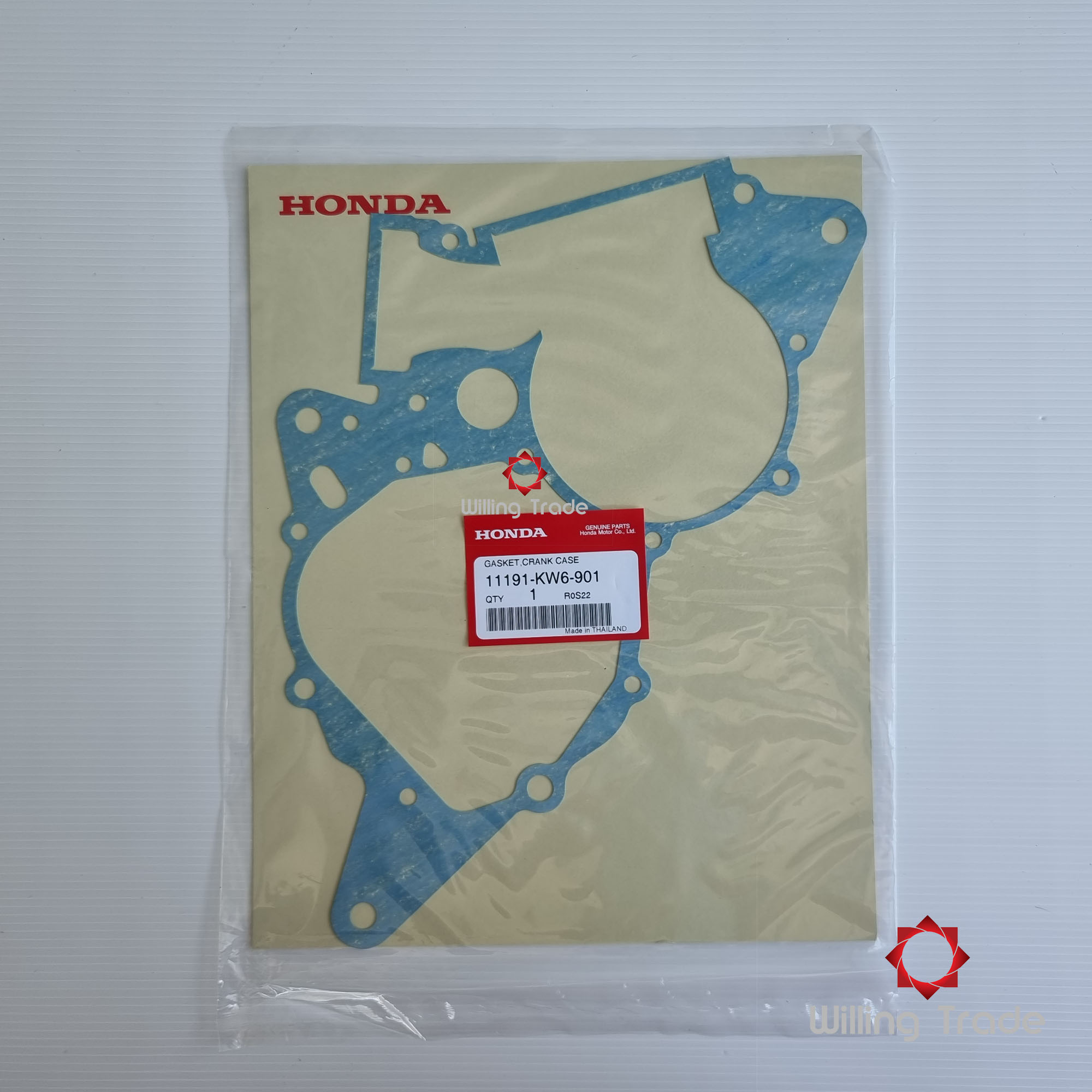 ปะเก็นแคร้งกลาง (A285)HONDA:(11191-KW6-901) NSR150 แท้ศูนย์ GASKET CRANK CASE