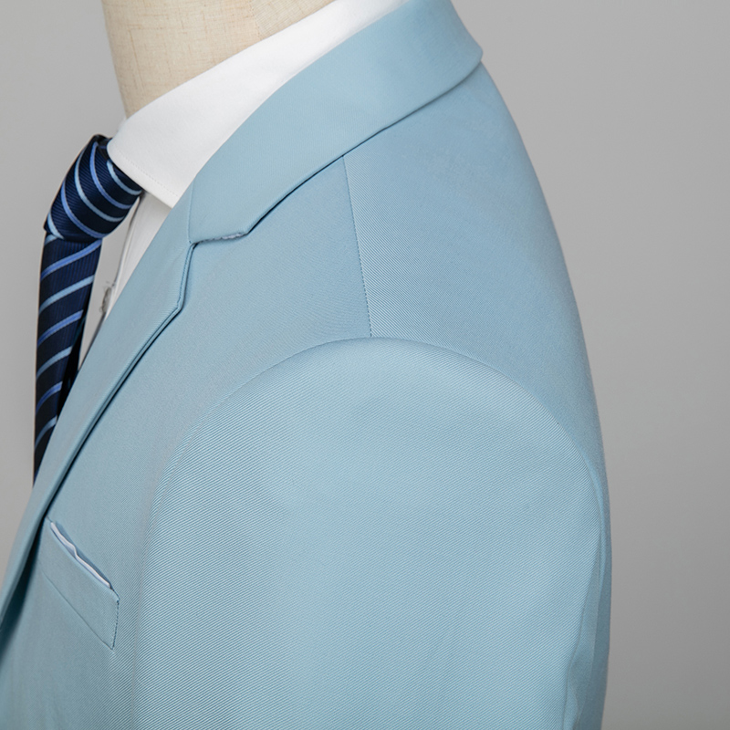 Pre-order เสื้อสูทชาย สีฟ้า ทรงสลิม สไตล์เกาหลี