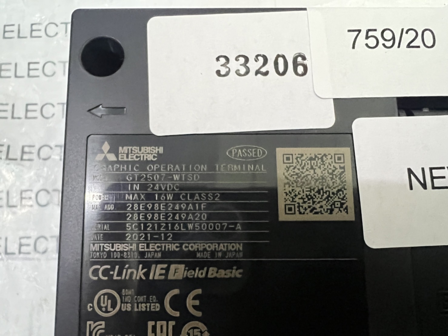 GT2507-WTSD HMI " MITSUBISHI "