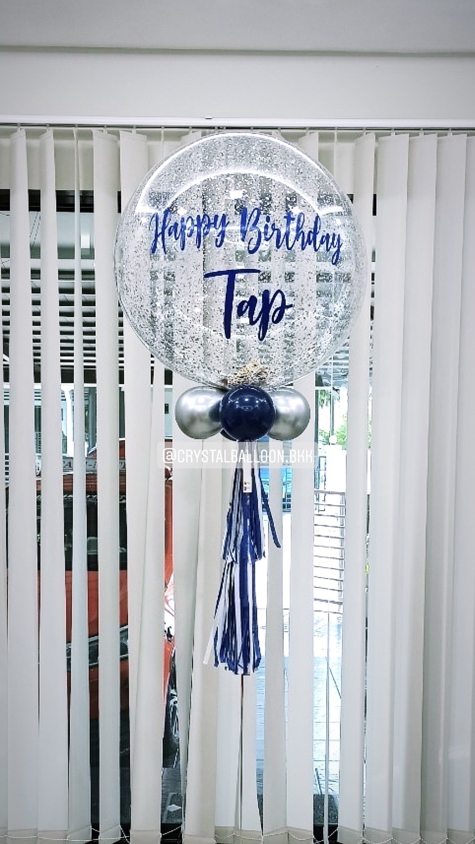 ลูกโป่ง วันเกิด Bubble ขนาด 24" สียอดนิยม พร้อมตกแต่ง สามารถเเปลี่ยนสีลูกโป่ง/เปลี่ยนข้อความ/เปลี่ยนขนาดได้