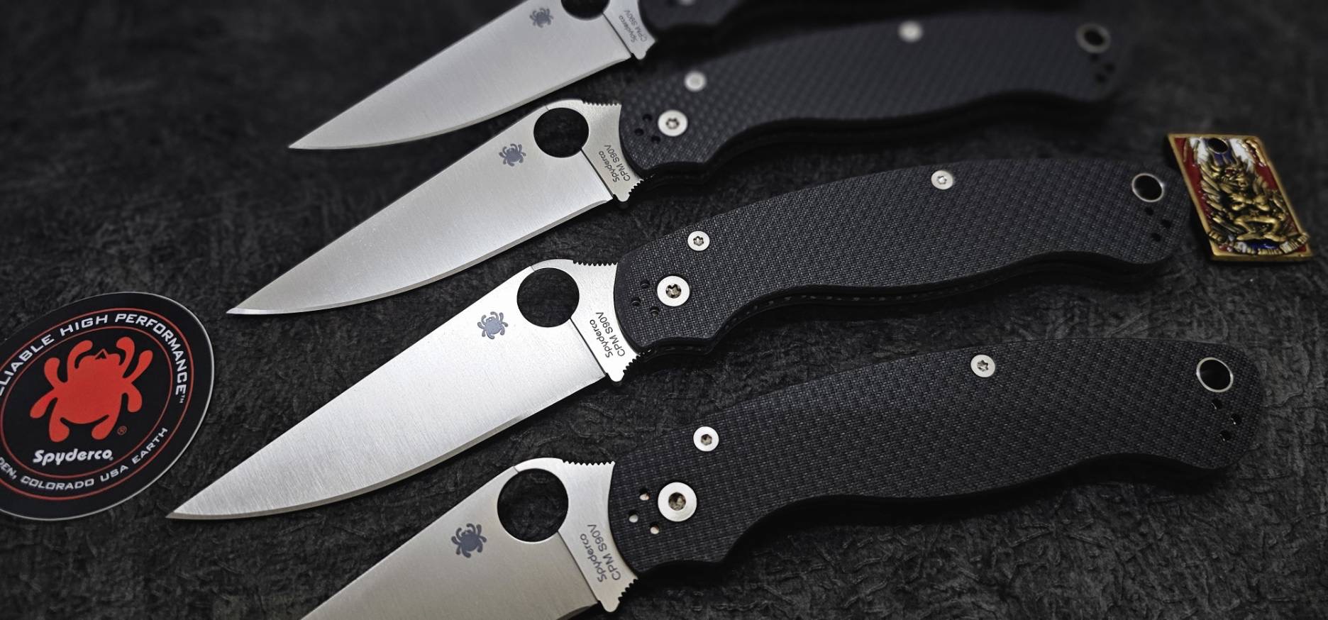 Spyderco Military 2 Compression Lock Knife Black Carbon Fiber Satin S90V Sprint Run