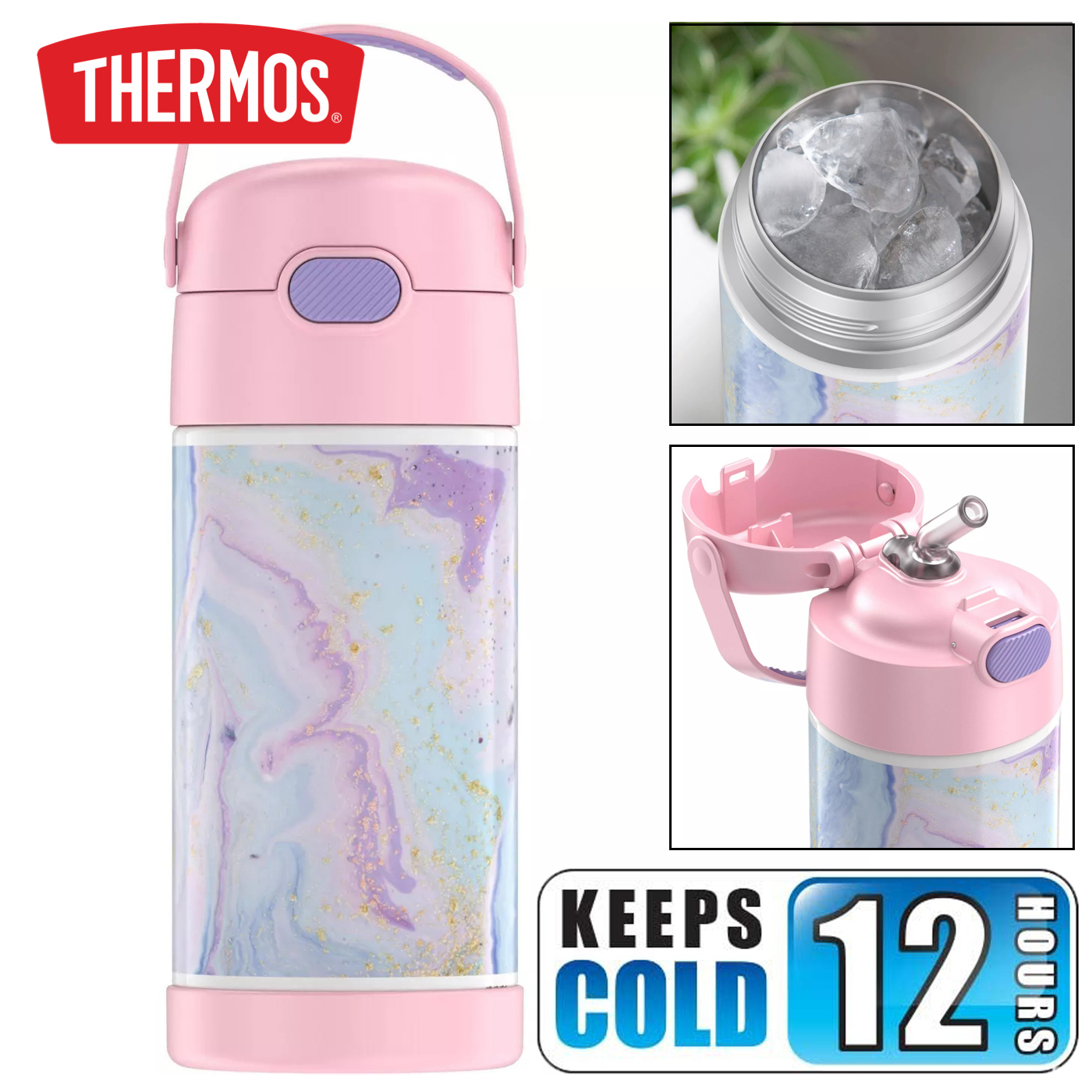Thermos 12oz FUNtainer Water Bottle with Bail Handle