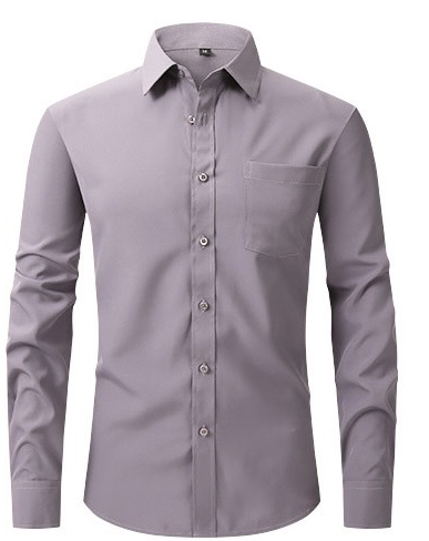 พร้อมเช่า เสื้อเชิ้ต แขนยาว สีเทาเข้ม