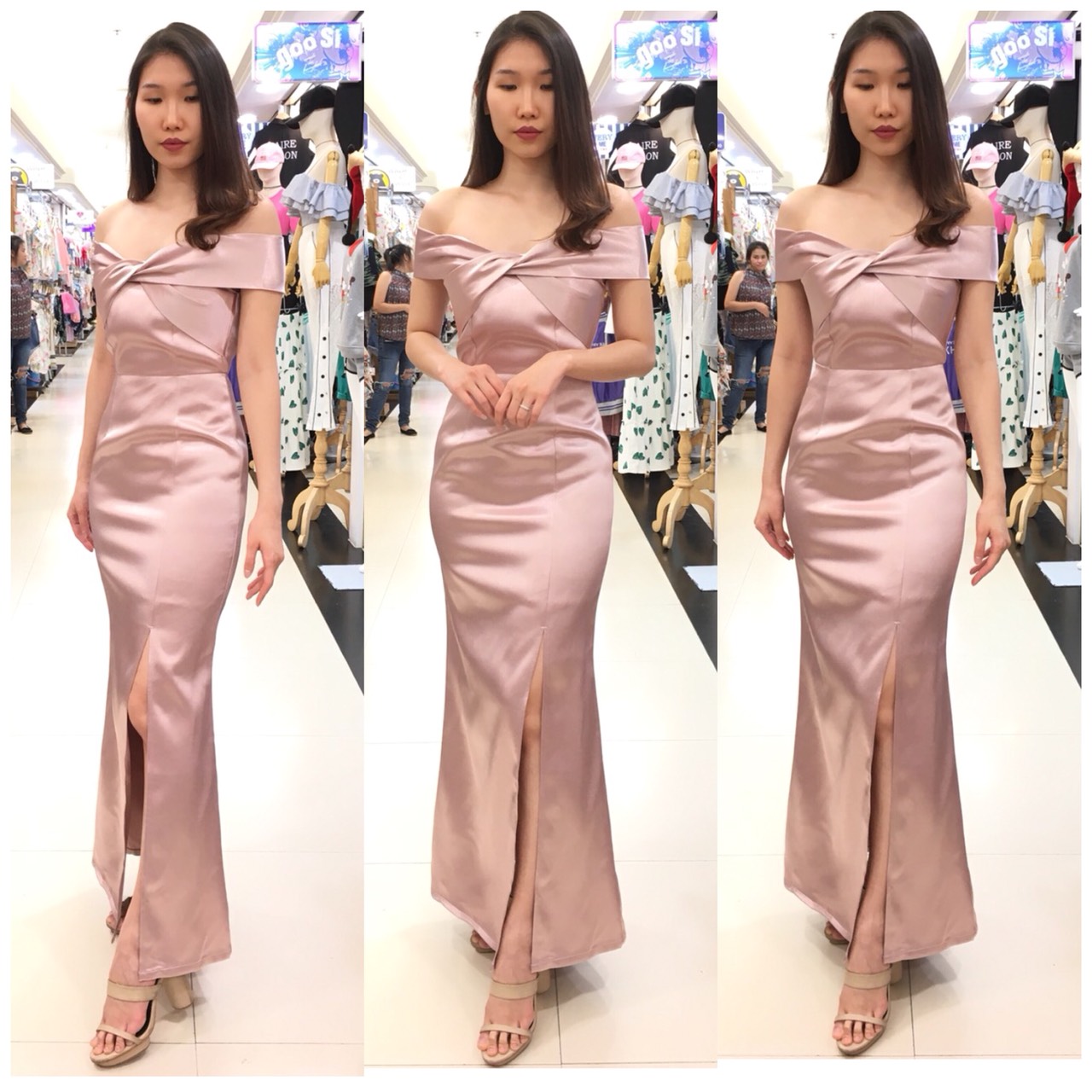 ชุดเพื่อนเจ้าสาว ชุดราตรียาว Alyssa - Twist Shoulder