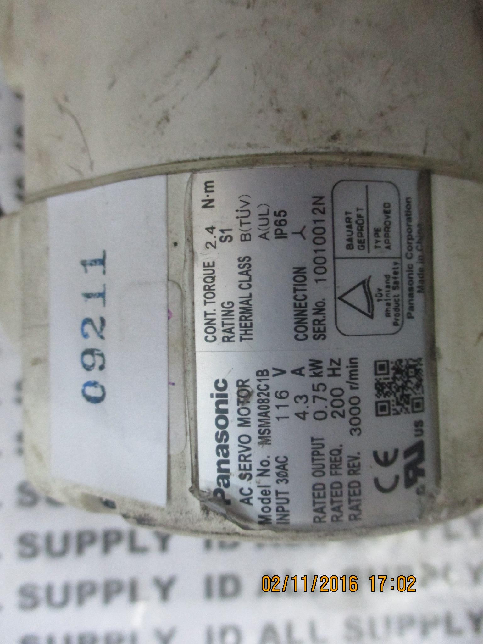 SERVO MOTOR “ PANASONIC ” รุ่น MSMA082C1B