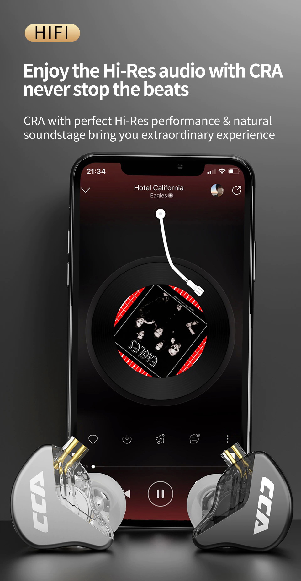 ขาย CCA CRA หูฟัง Dynamic ระดับ HiFi ที่ไม่ธรรมดาเบสลึกหนักแน่น