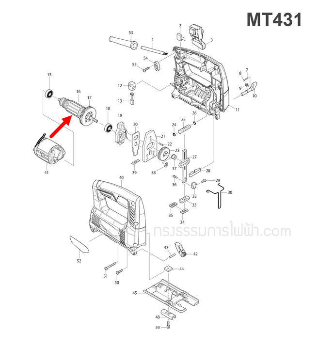 ทุ่น เลื่อยฉลุ, เลื่อยจิ๊กซอว์ Makita มากีต้า 4323, 4324, 4327, 4329, M4301B Maktec MT431