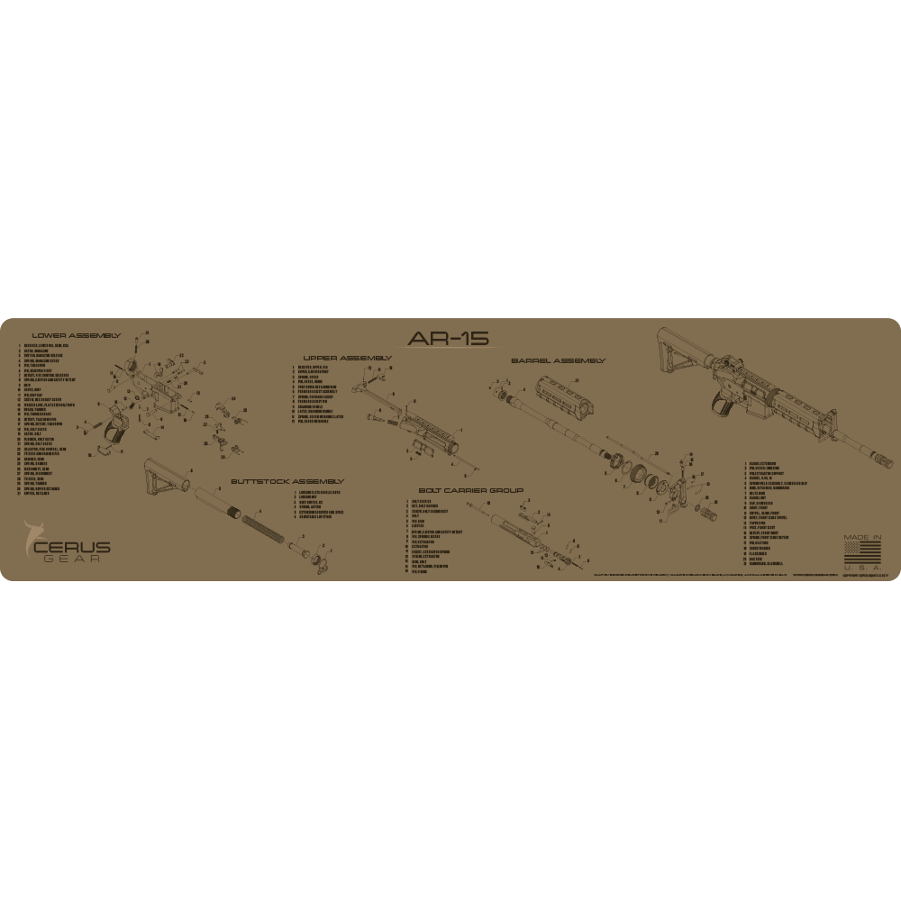 AR-15 SCHEMATIC MAGNUM XXL COYOTE PROMAT