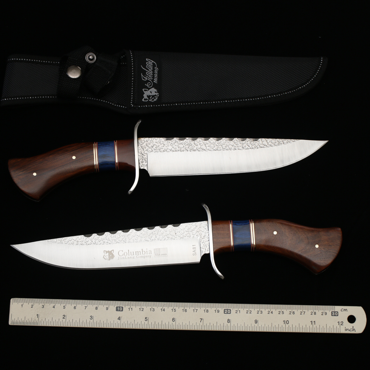 มีดเดินป่า COLUMBIA รุ่น SA81 ด้ามไม้ทรงโค้ง ทรงใบมีดสวย