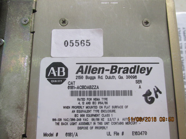 LCD TOUCH SCREEN “ ALLEN-BRADLEY ” รุ่น 6181-ACBDABZZA