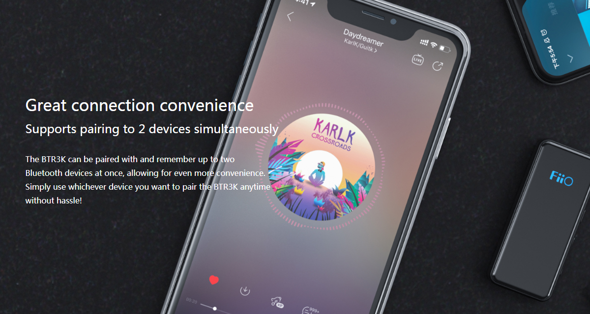 FiiO BTR3K DAC/AMP ตัวรับสัญญาณรองรับ Bluetooth 5.0 aptX , aptX LL , aptX HD , LDAC