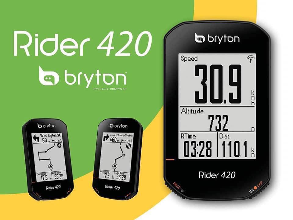 ไมล์ Bryton Rider 420 GPS Cycling Computer ครบเซ็ท(ไมล์+รอบขา และ หัวใจ)