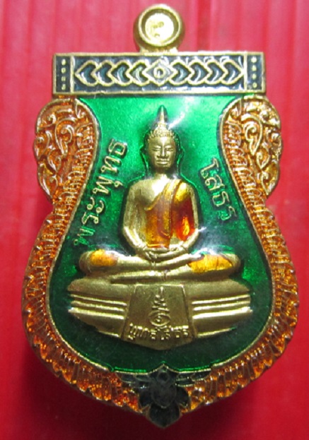 เหรียญลงยา เมตตามหานิยม หลวงพ่อโสธร วัดโสธรวราราม จ.ฉะเชิงเทรา ตอกโค๊ด ธรรมจักร หมายเลข สวยคับ