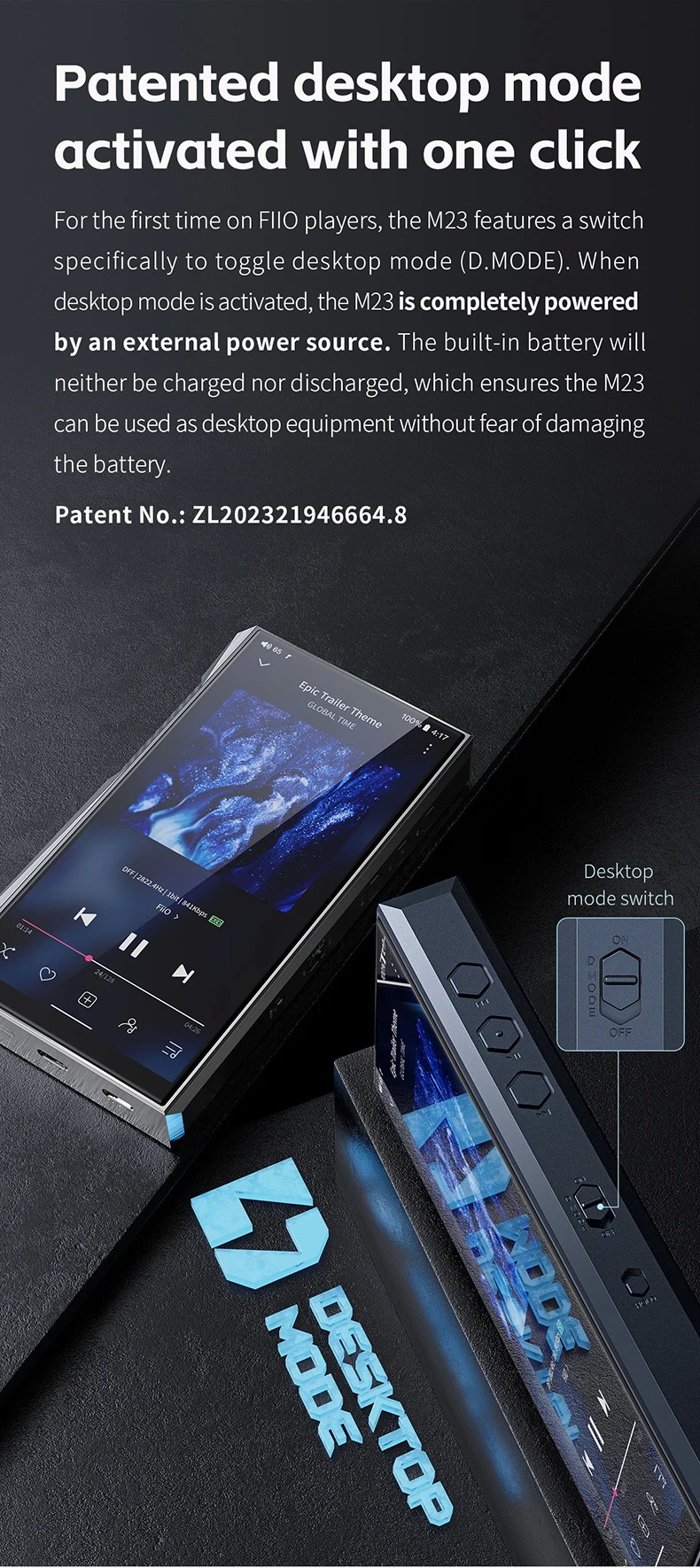 FiiO M23 DAP พกพา Lossless รองรับ MQA, LDAC, Desktop Mode, Roon Ready, Dual Hi-Res ประกันศูนย์ไทย