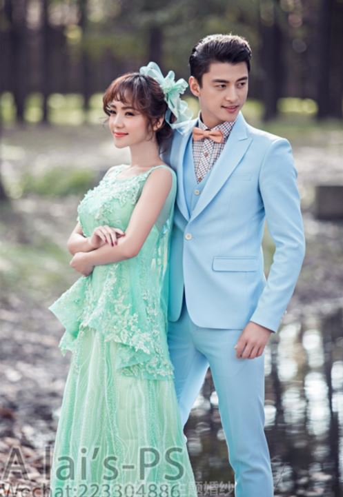 พร้อมเช่า ชุดสูทชาย สีฟ้า พร้อมเสื้อกั๊ก (เฉพาะไซส์ S)